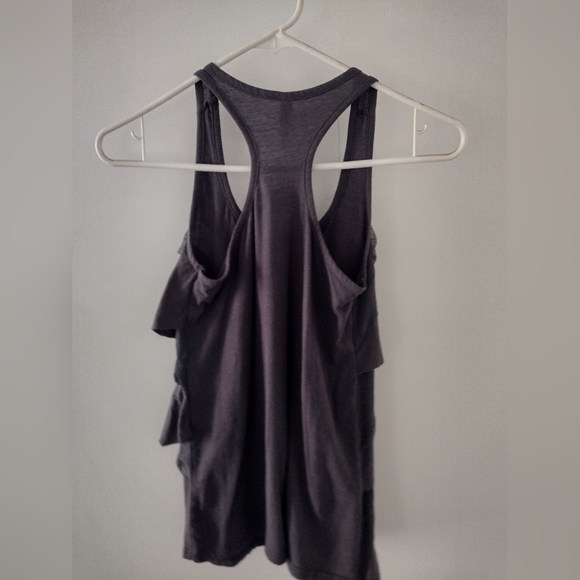 Grey Ruffle Front Tank Top - Picture 3 of 5